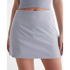 Milly High Waisted Mini Skirt In Cool Gray